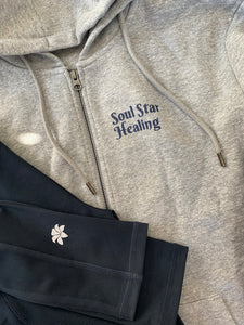 Custom organic cotton zipped hoodie